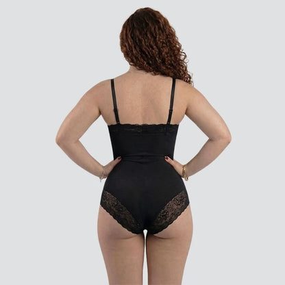 FAJA BODY STRAPLESS CON ENCAJE SILICONADA